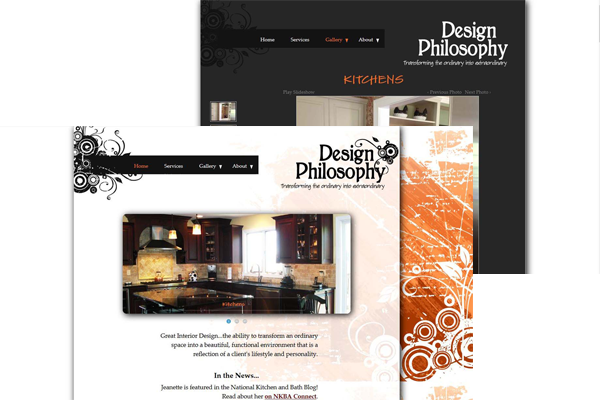 screenshot of Design Philosophy's website