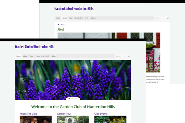 screenshot of Garden Club of HH's website